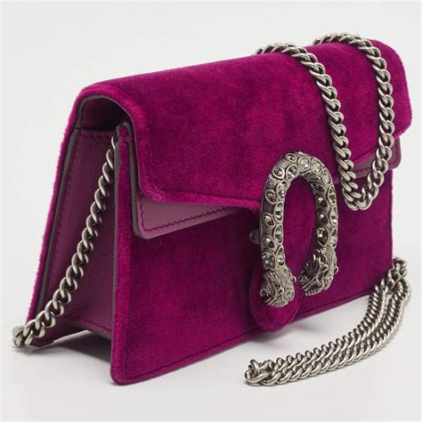 gucci purple velvet super mini dionysus bag